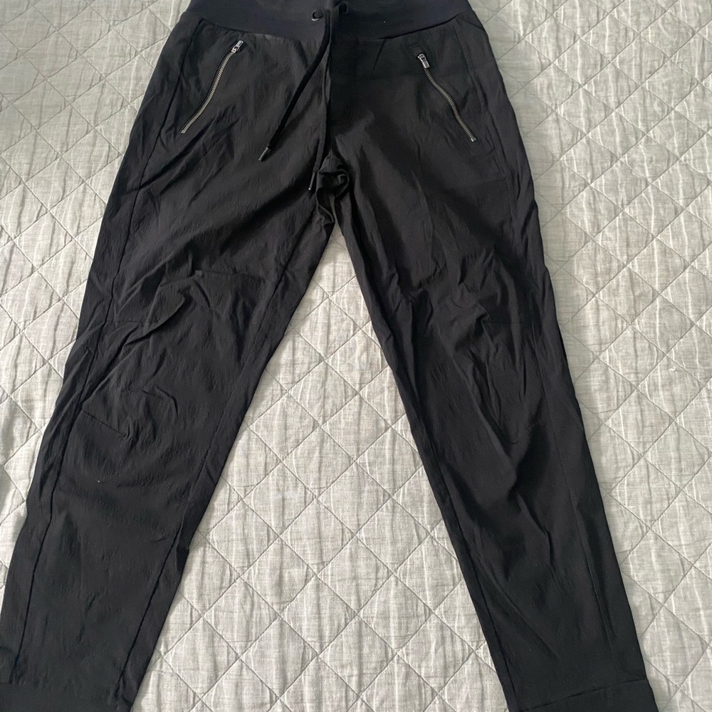 Black Jogger Pants with Zipper Pockets